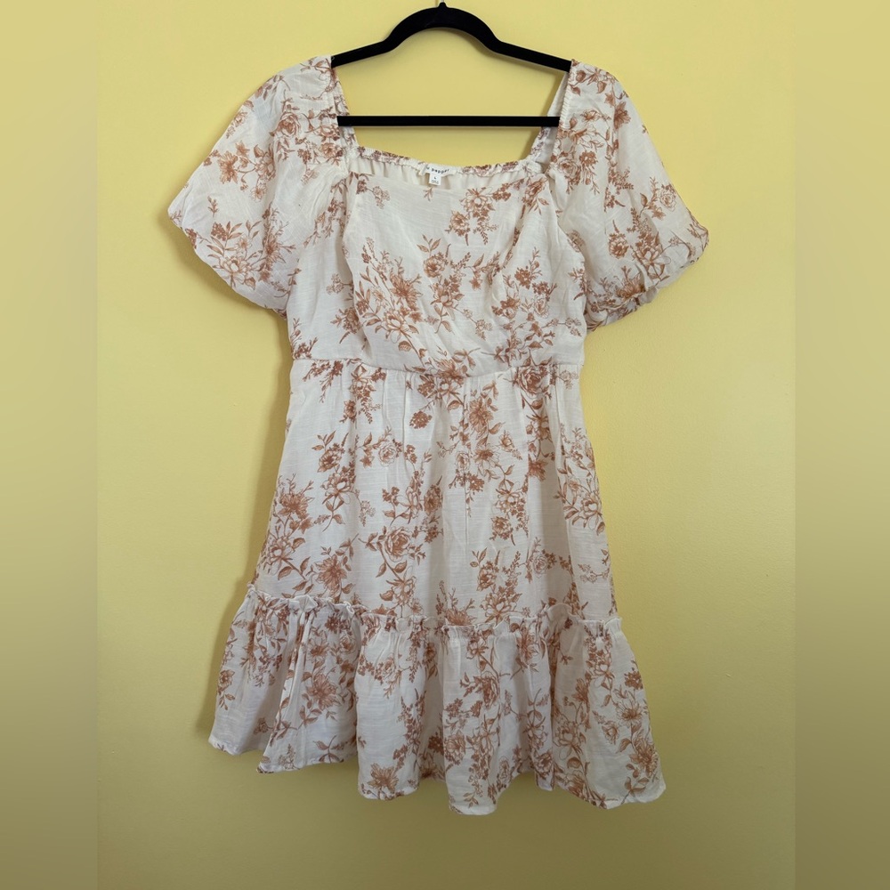 New Floral off the shoulder Dress puff shoulder